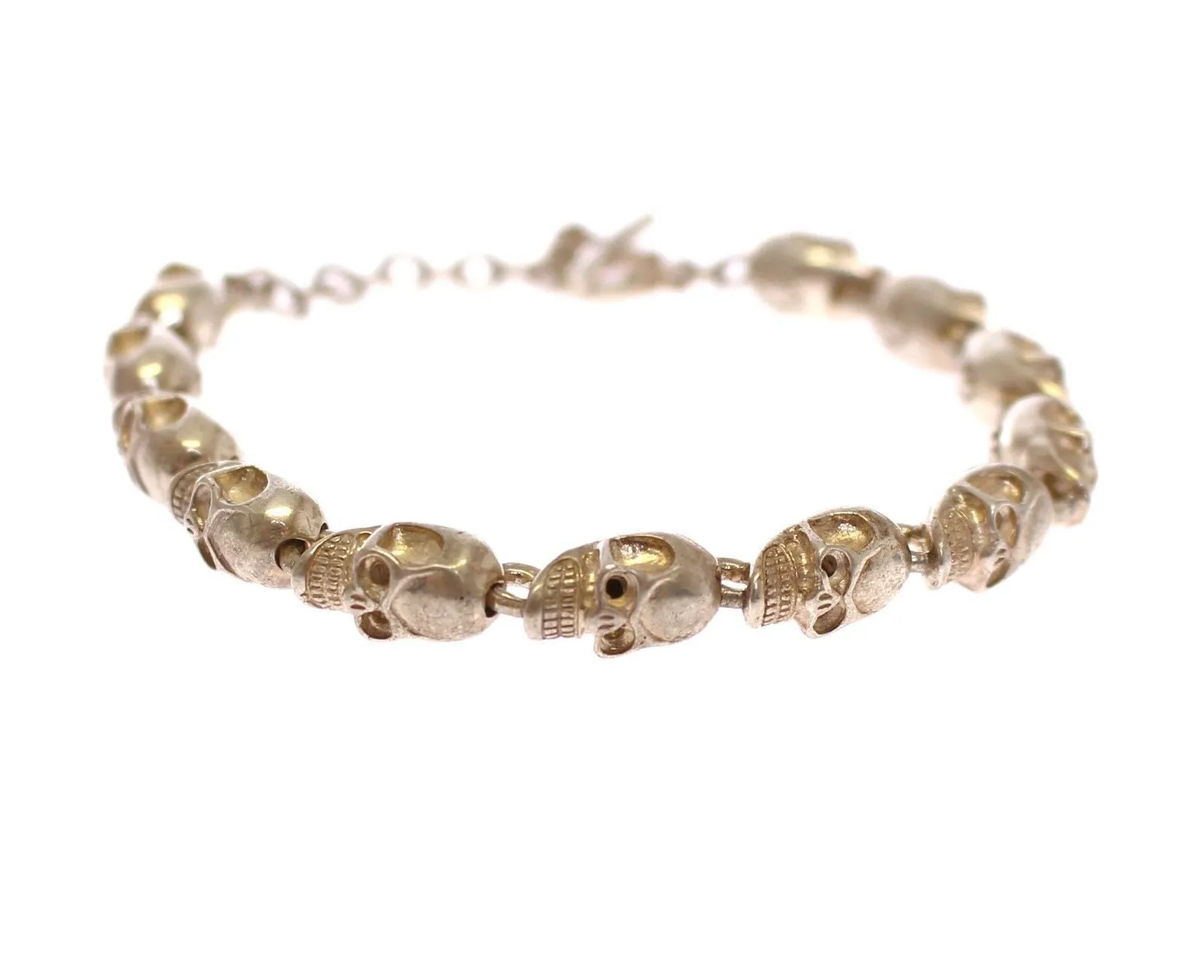 Skull 925 Sterling Silver Chain Bracelet