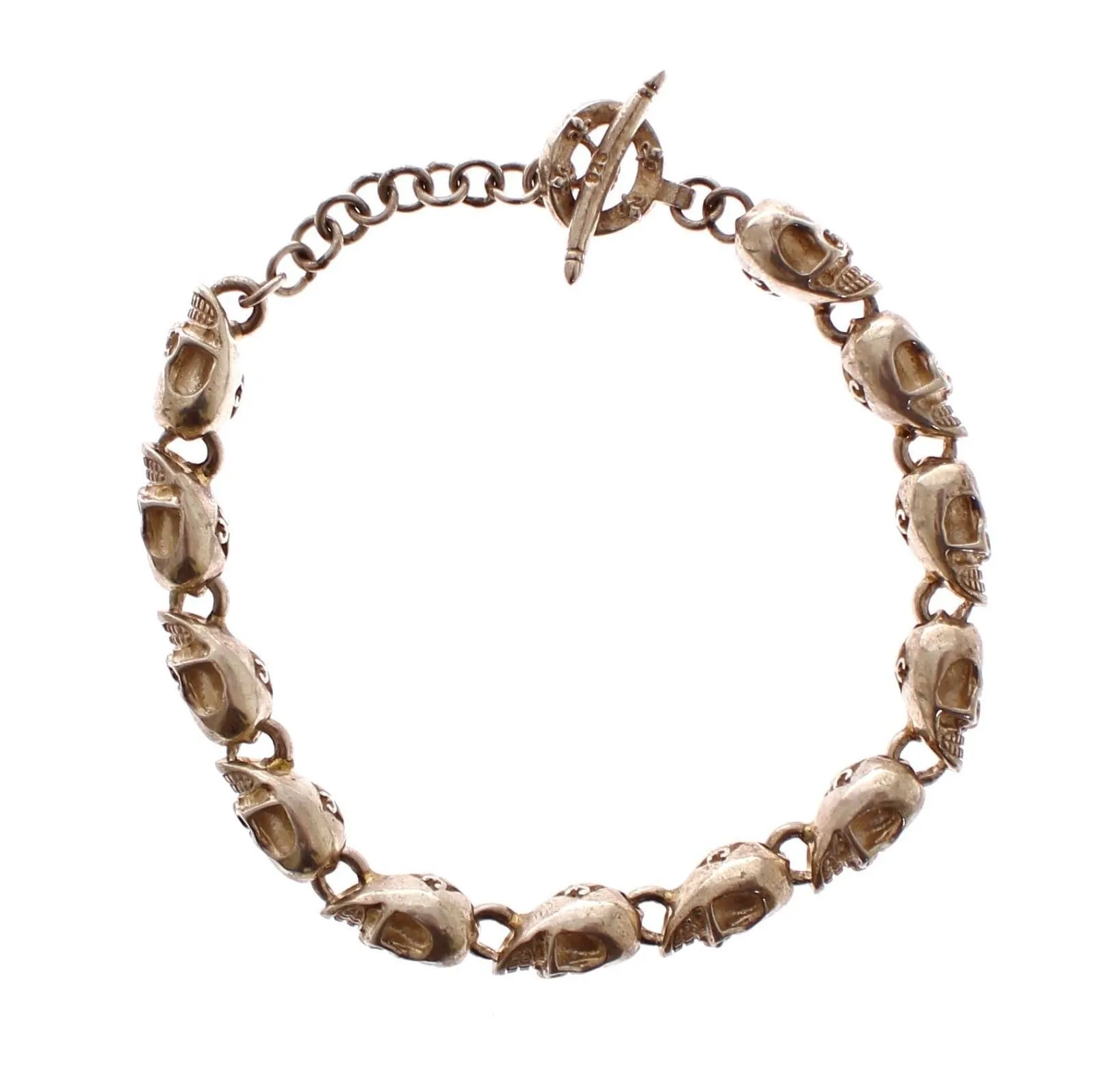 Skull 925 Sterling Silver Chain Bracelet