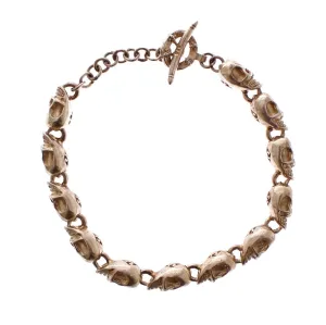 Skull 925 Sterling Silver Chain Bracelet