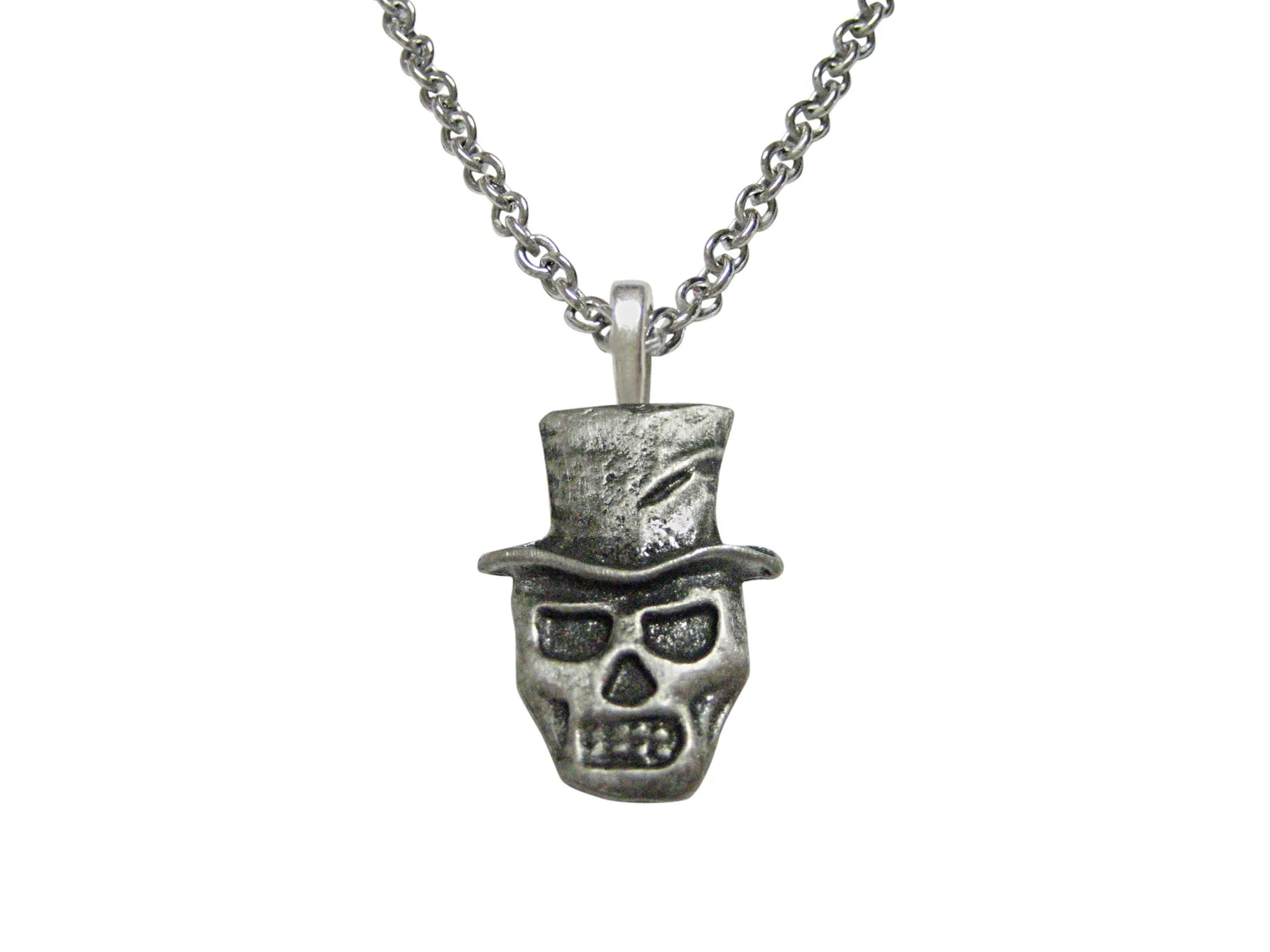Skull with Hat Pendant Necklace