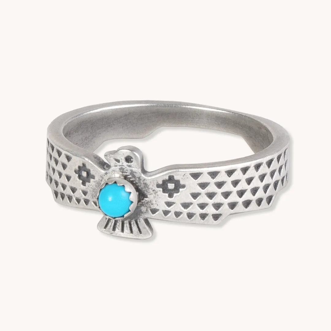 SkyWeaver: Turquoise Thunderbird Rising Ring