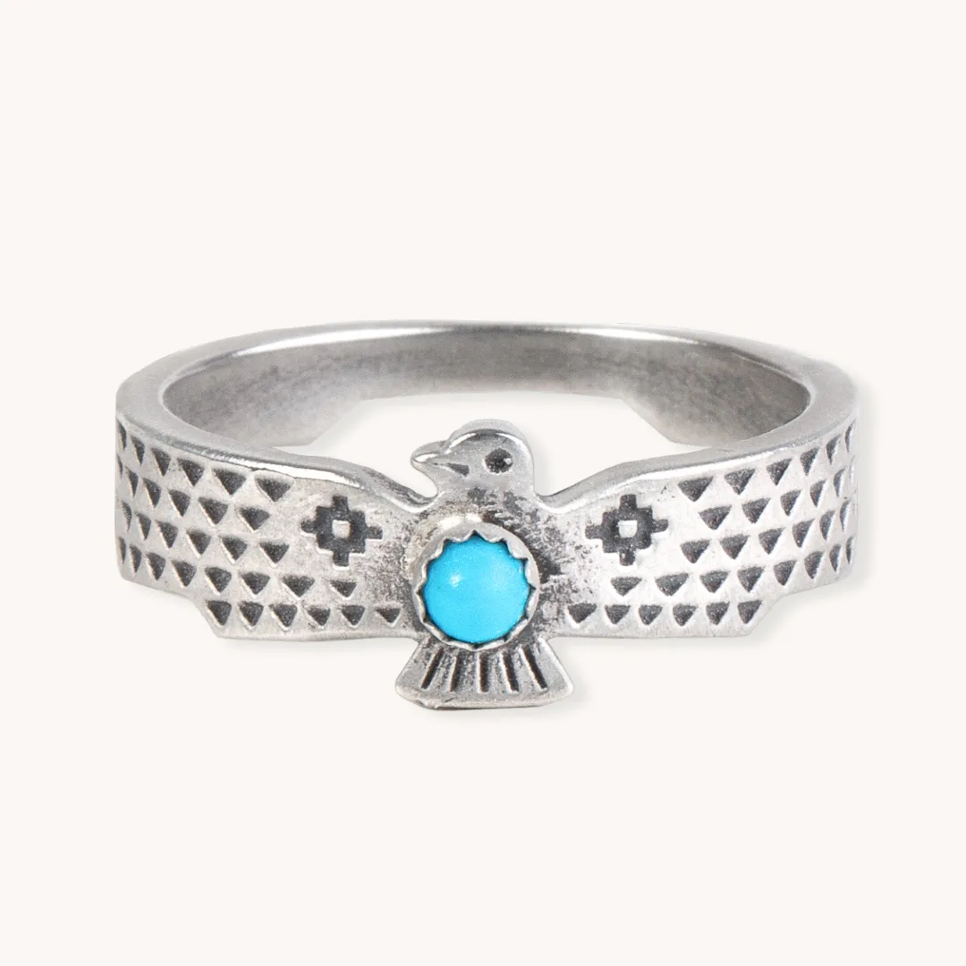 SkyWeaver: Turquoise Thunderbird Rising Ring