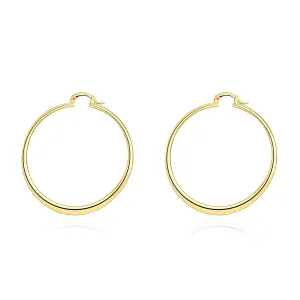 Sleek Classic Test Tube Hoop Earrings - 14K Gold Plated, Brass, Lead & Nickel Free, 4.00cm Dimensions. Perfect for All Occasions.