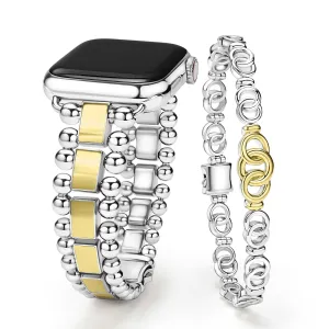 Smart Caviar Two-Tone Interlocking Bracelet Gift Set