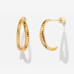 Snake Double Hoop Earrings