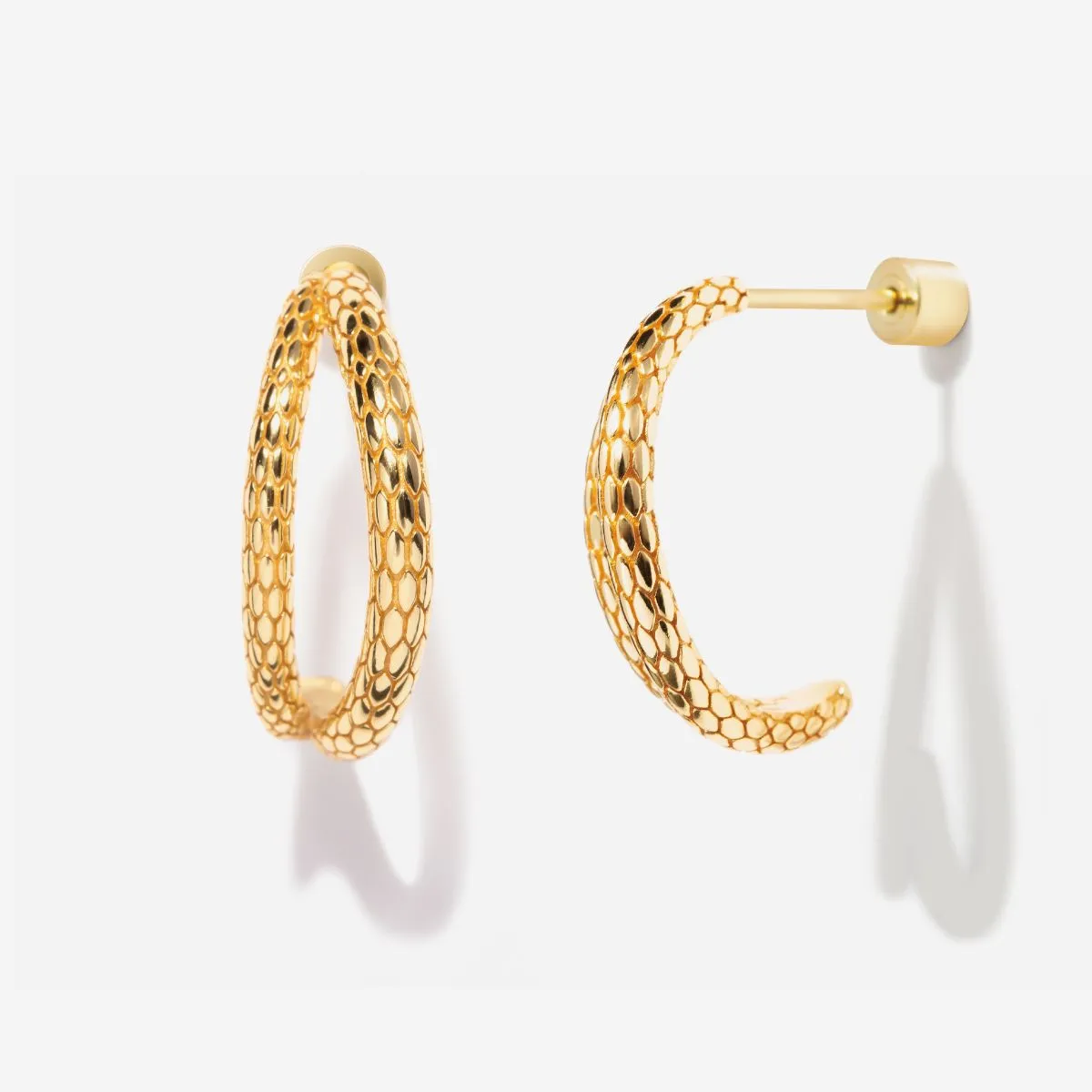 Snake Double Hoop Earrings