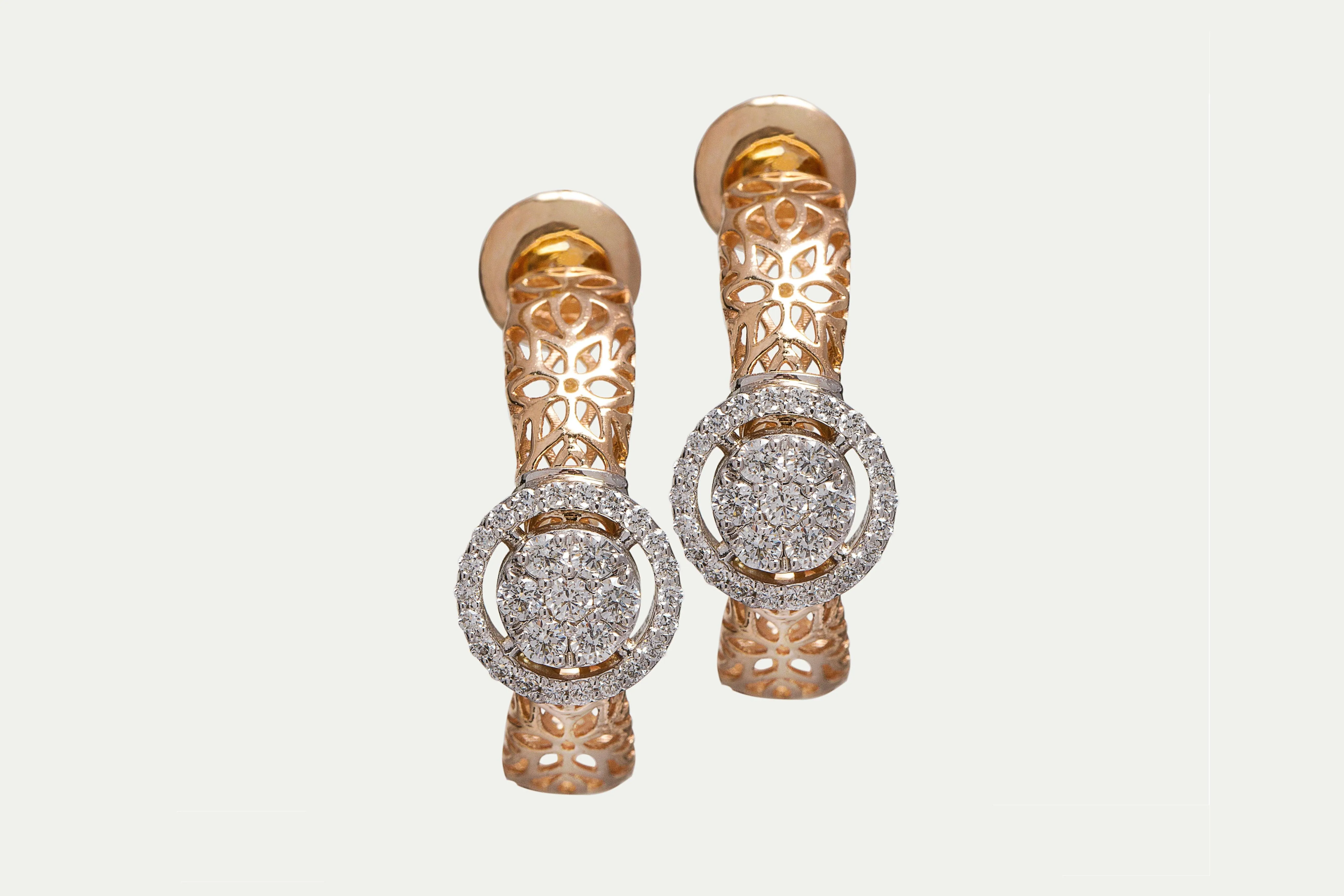 Snow Hoop Earrings