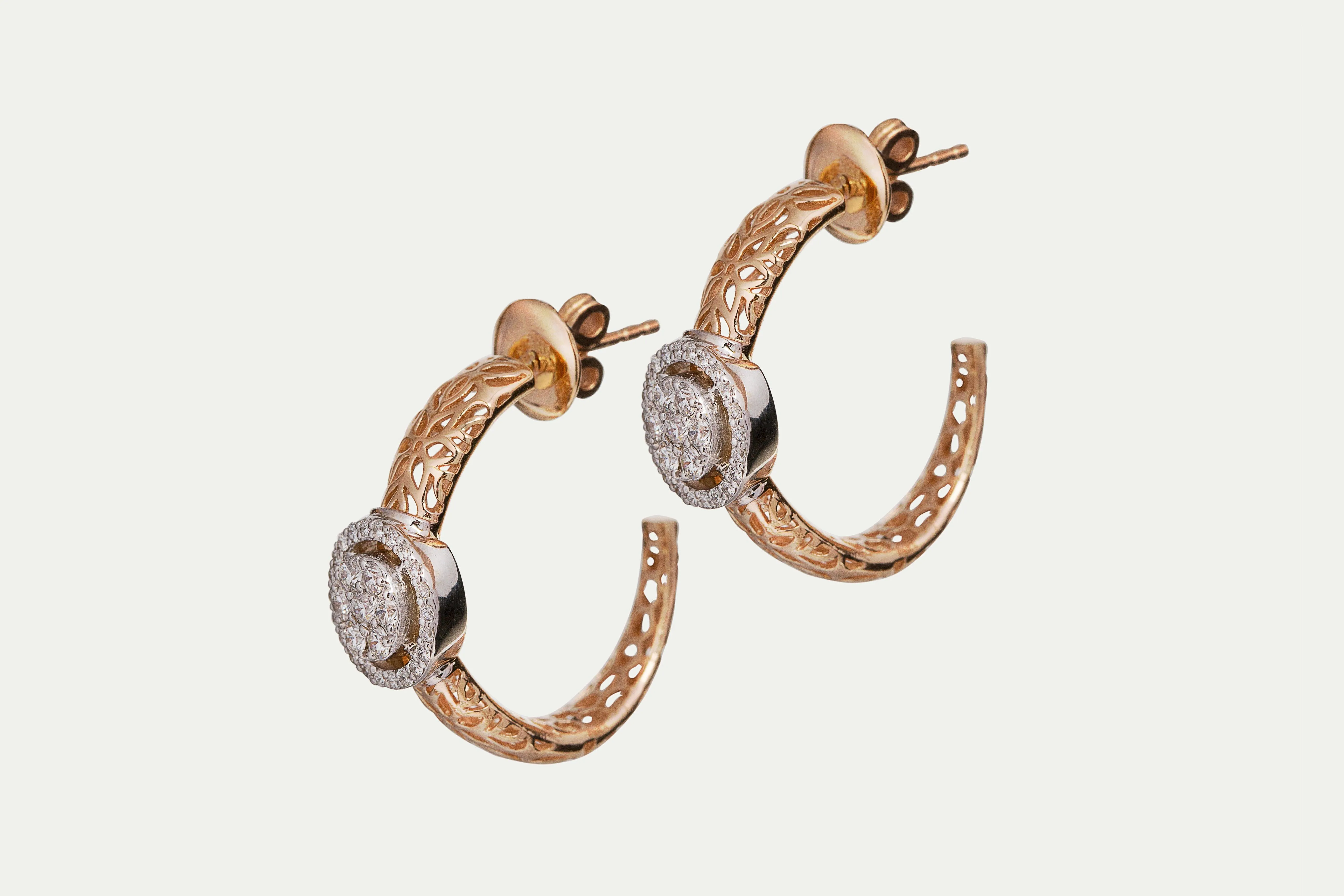 Snow Hoop Earrings