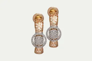Snow Hoop Earrings