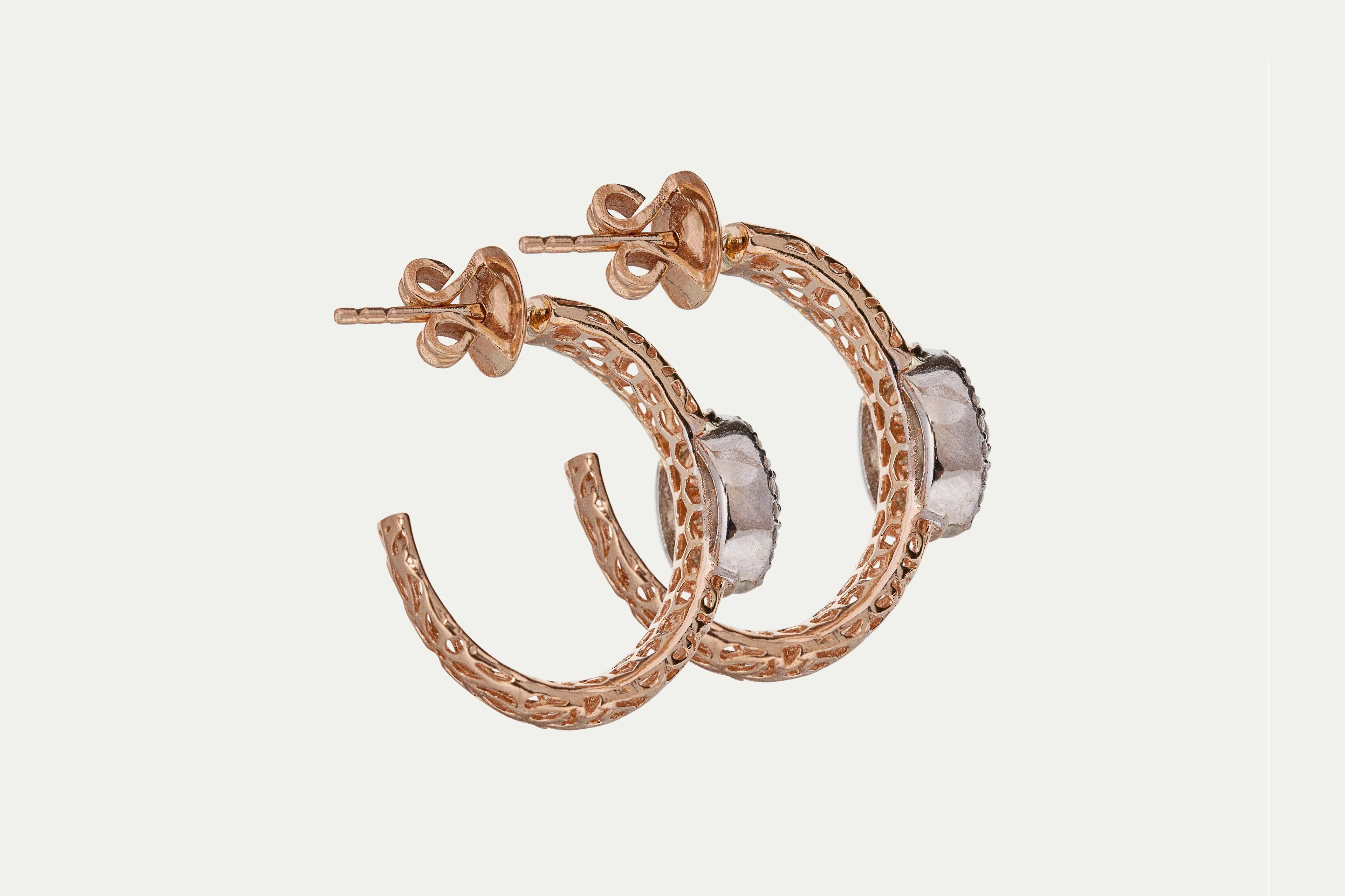 Snow Hoop Earrings
