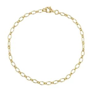 Soleil Collection 3mm Oval Trace Bracelet | 9K Yellow Gold