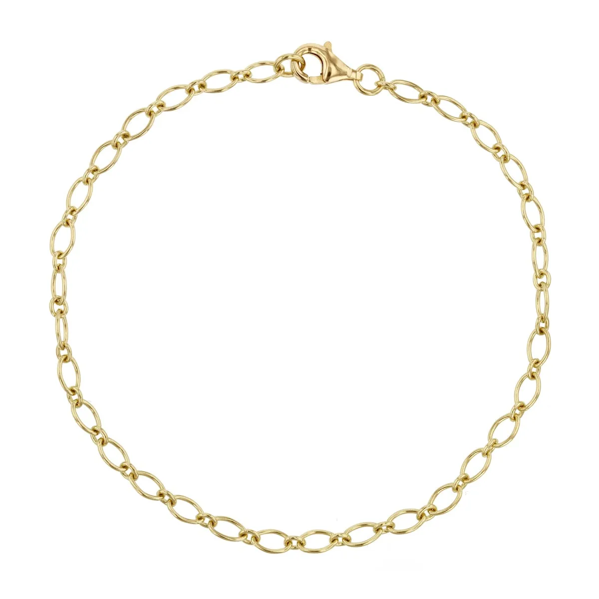 Soleil Collection 3mm Oval Trace Bracelet | 9K Yellow Gold