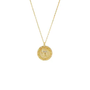 Solid Chai Coin Pendant Necklace