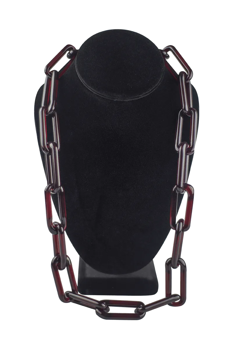 Solid Color Glass Chain Necklaces