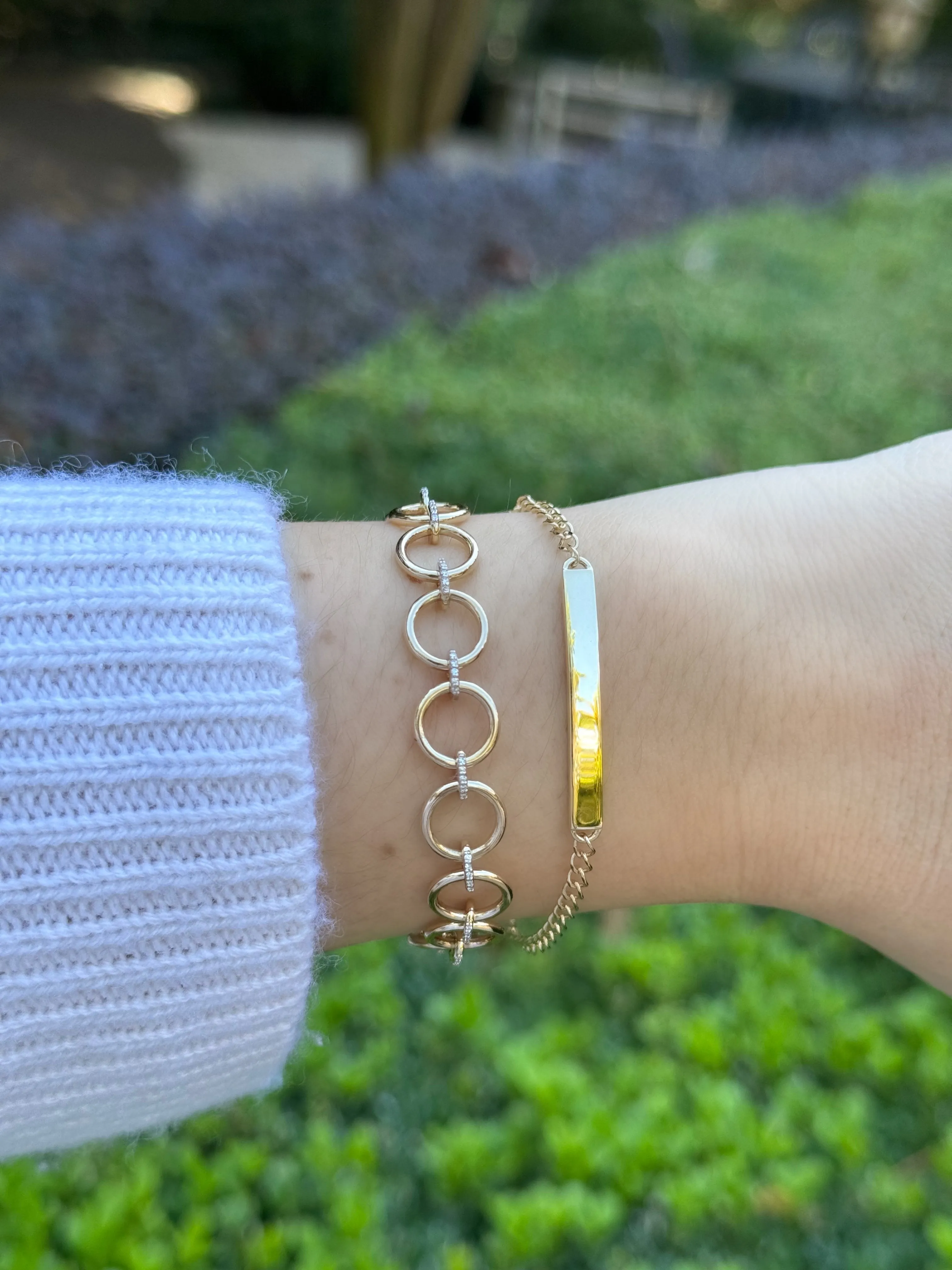 Solid Gold ID Bracelet