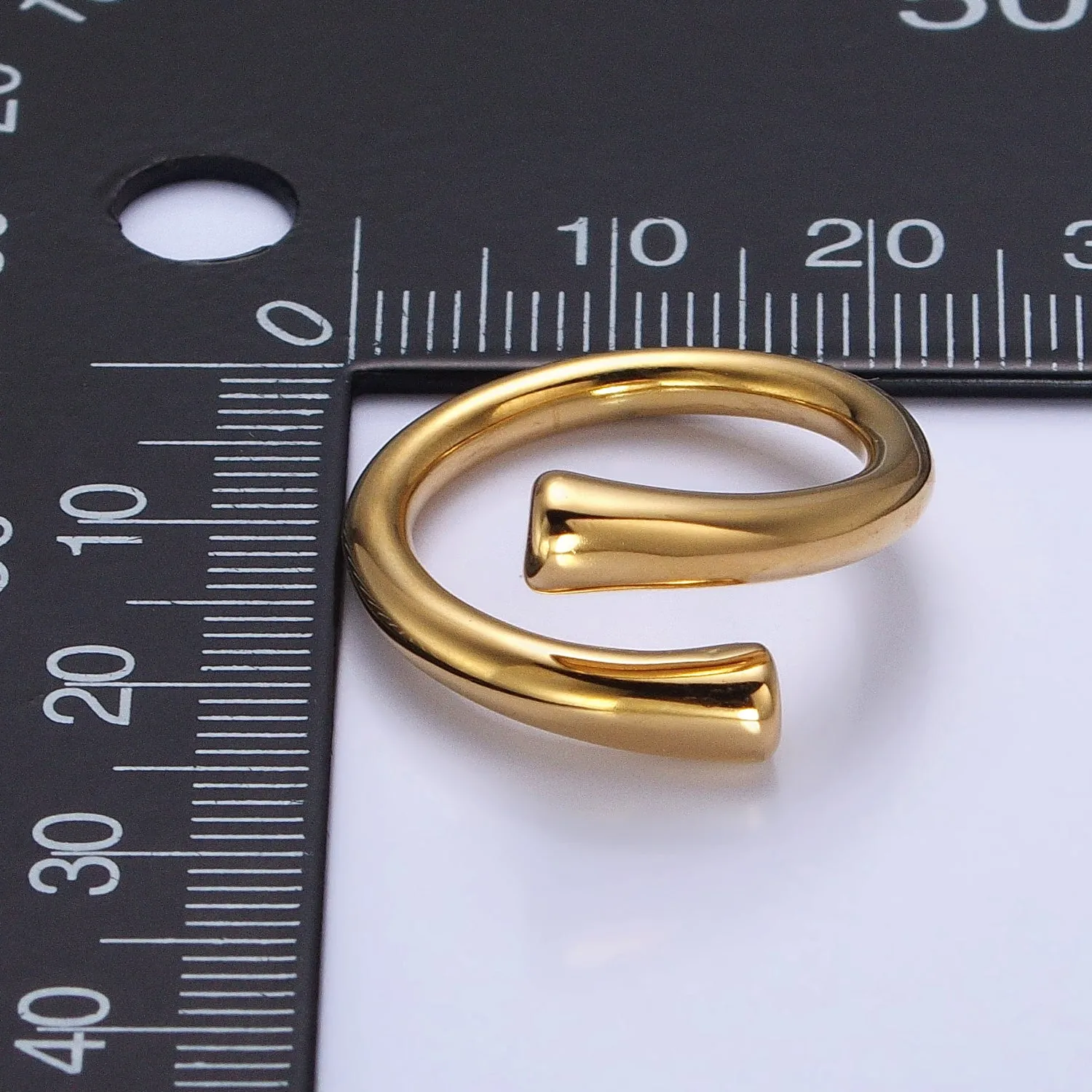 Stainless Steel Geometric Claw Minimalist Open Band Ring in Gold & Silver | O-1757~O-1764