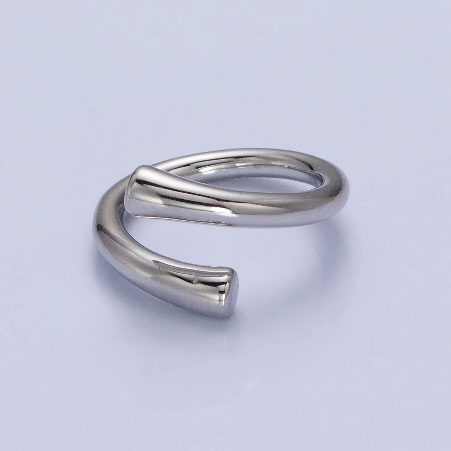 Stainless Steel Geometric Claw Minimalist Open Band Ring in Gold & Silver | O-1757~O-1764
