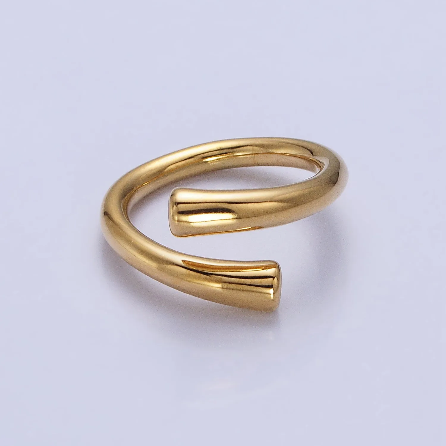 Stainless Steel Geometric Claw Minimalist Open Band Ring in Gold & Silver | O-1757~O-1764