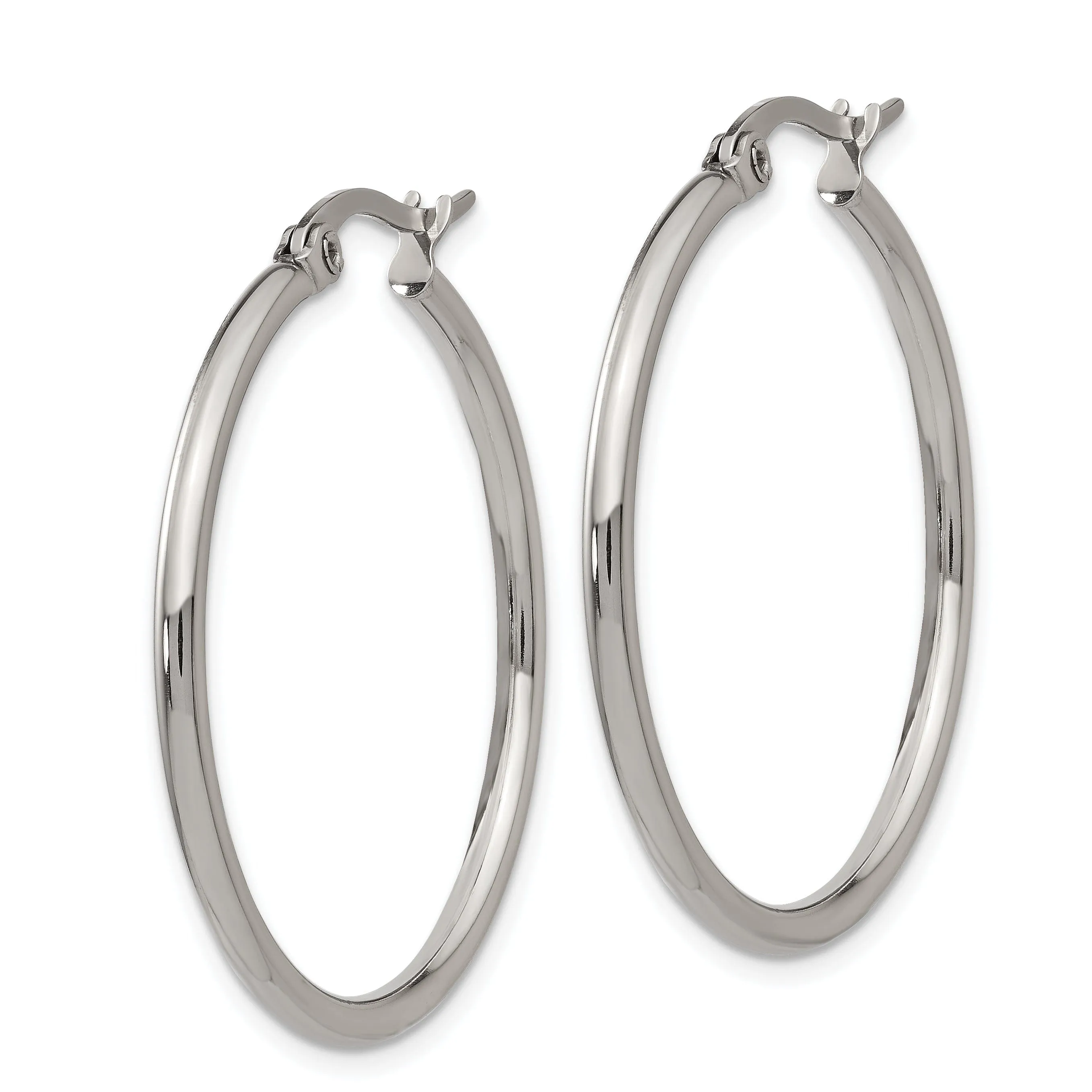 Stainless Steel Hoop Earrings 30MM Diameter