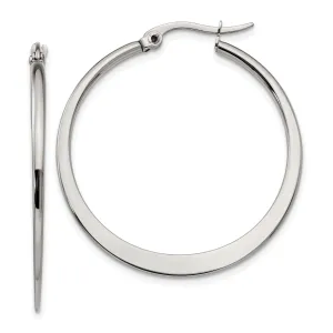 Stainless Steel Hoop Earrings 34MM Diameter