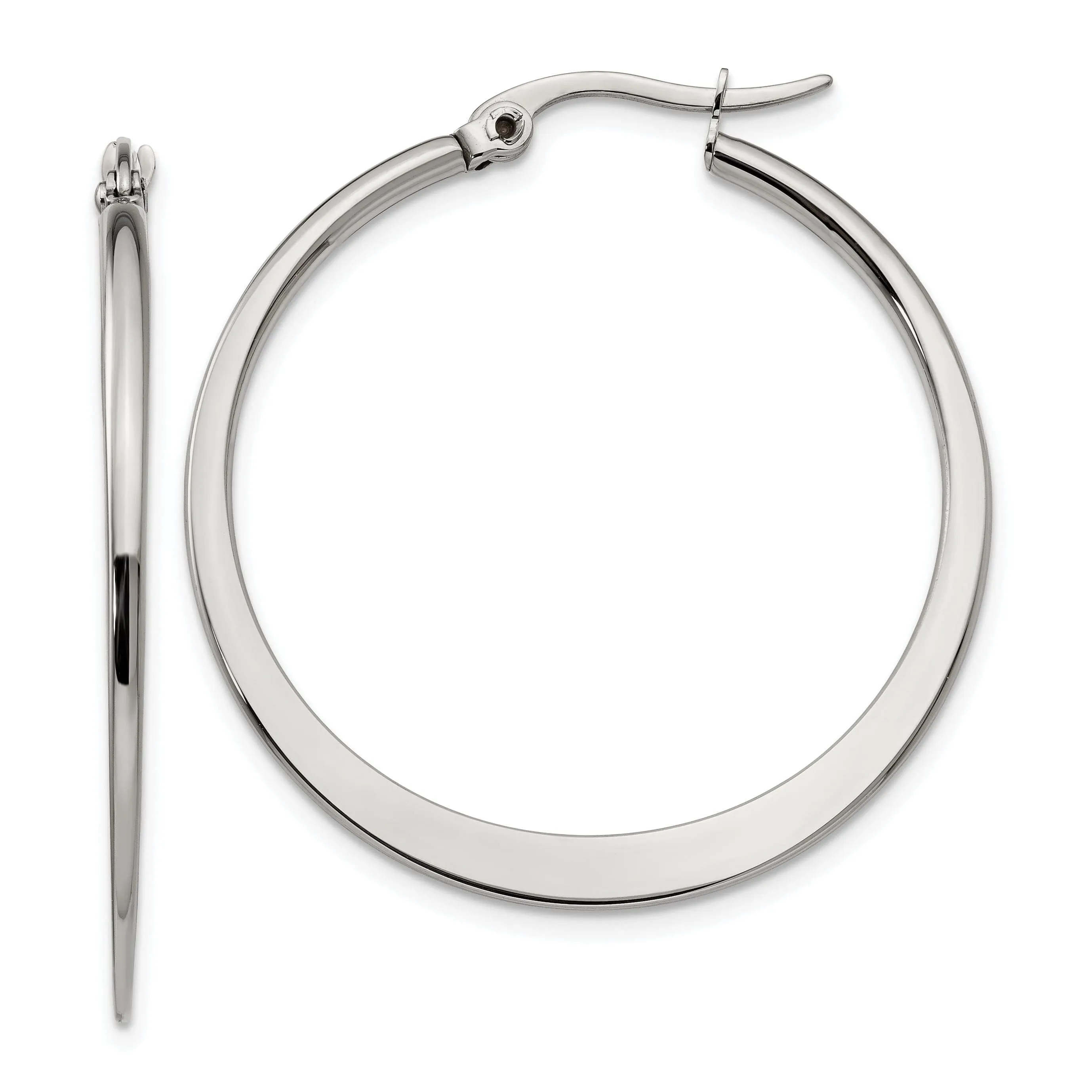 Stainless Steel Hoop Earrings 34MM Diameter