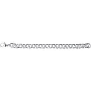 Sterling Silver 10 mm Cable 8.5" Bracelet