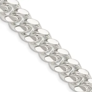 Sterling Silver 10.5mm Polished Domed Curb Chain