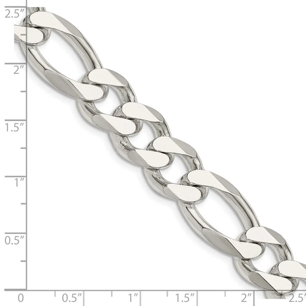Sterling Silver 13.5mm Figaro Chain