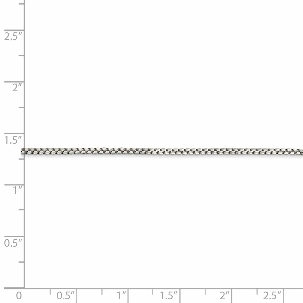 Sterling Silver 1.5mm Round Box Chain