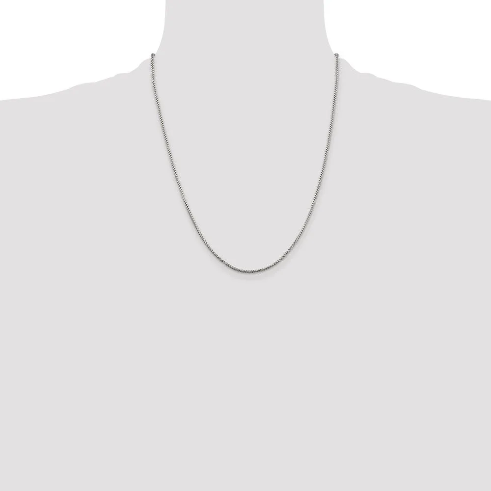 Sterling Silver 1.5mm Round Box Chain