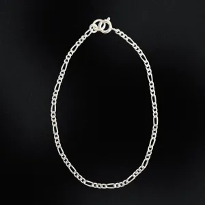 Sterling Silver 2MM Figaro Chain Bracelet