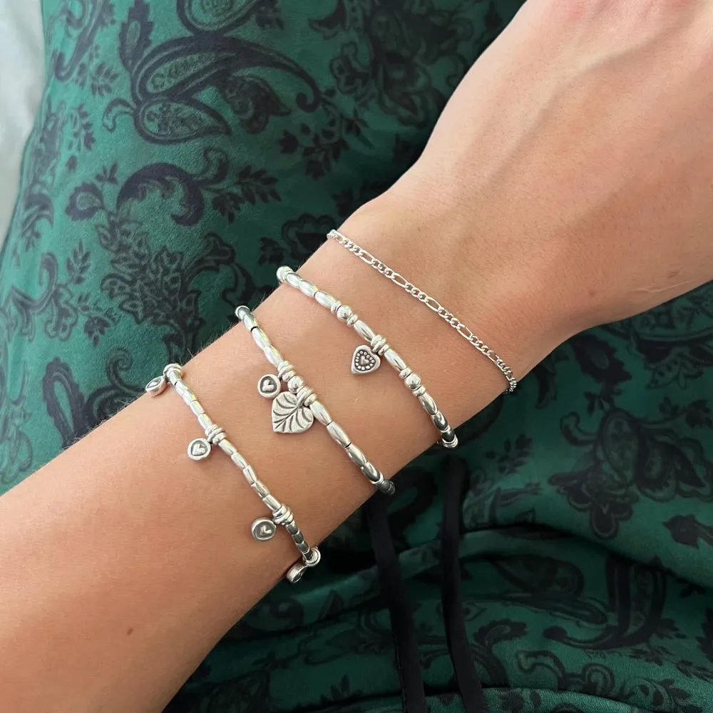 Sterling Silver 2MM Figaro Chain Bracelet