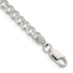 Sterling Silver 4.5mm Pav� Curb Chain