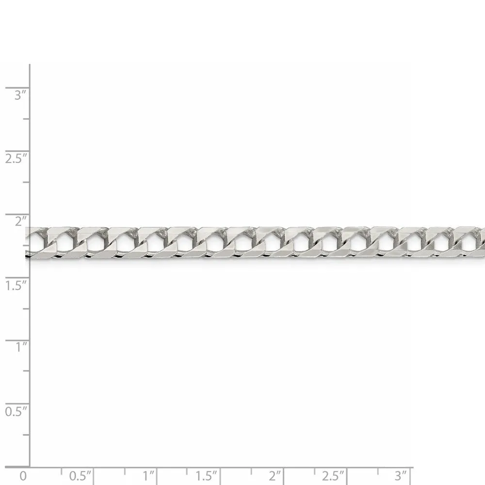 Sterling Silver 6.25mm Flat Open Curb Chain