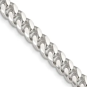 Sterling Silver 6mm Domed w/ Side Dimond-cut Curb Chain