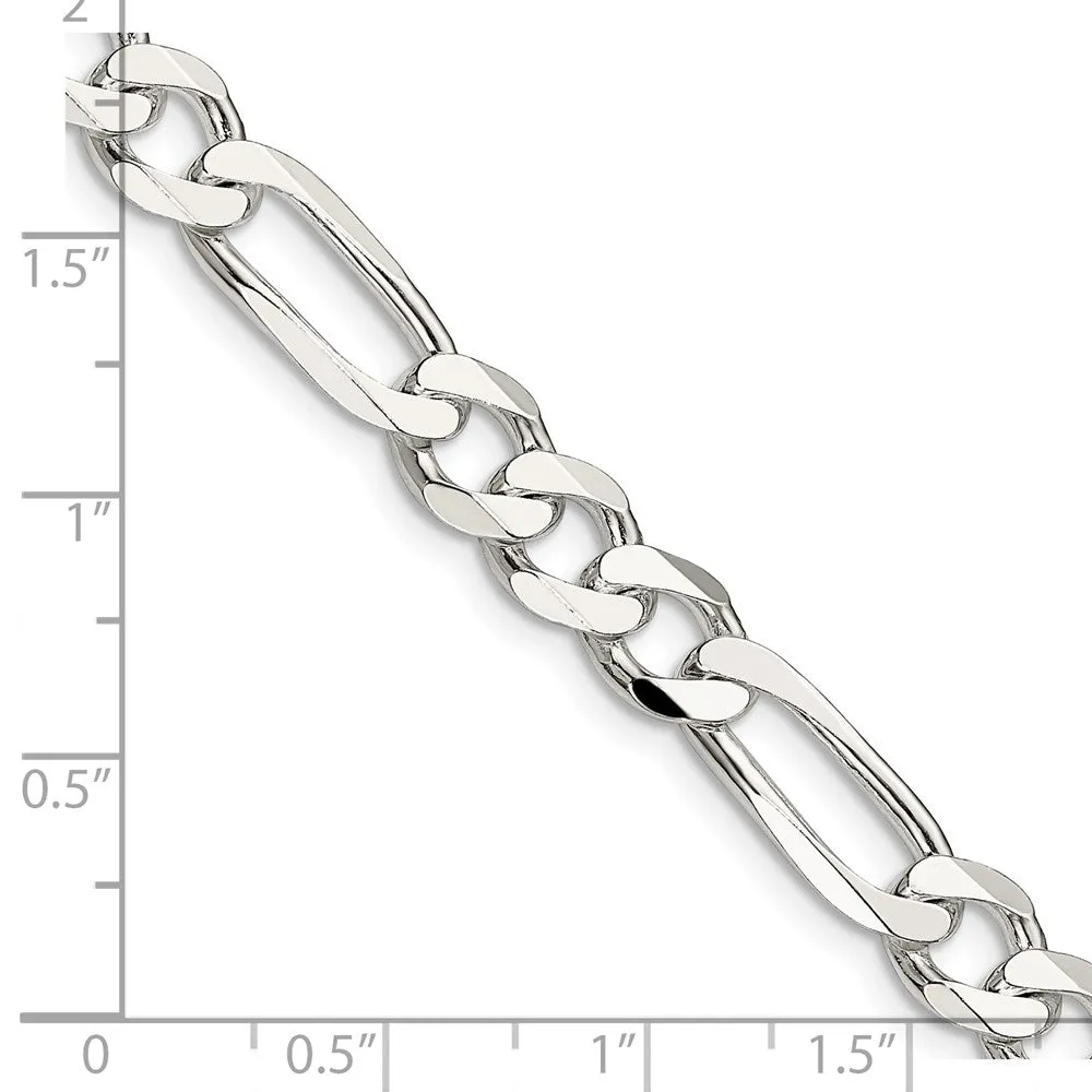 Sterling Silver 7.5mm Figaro Chain
