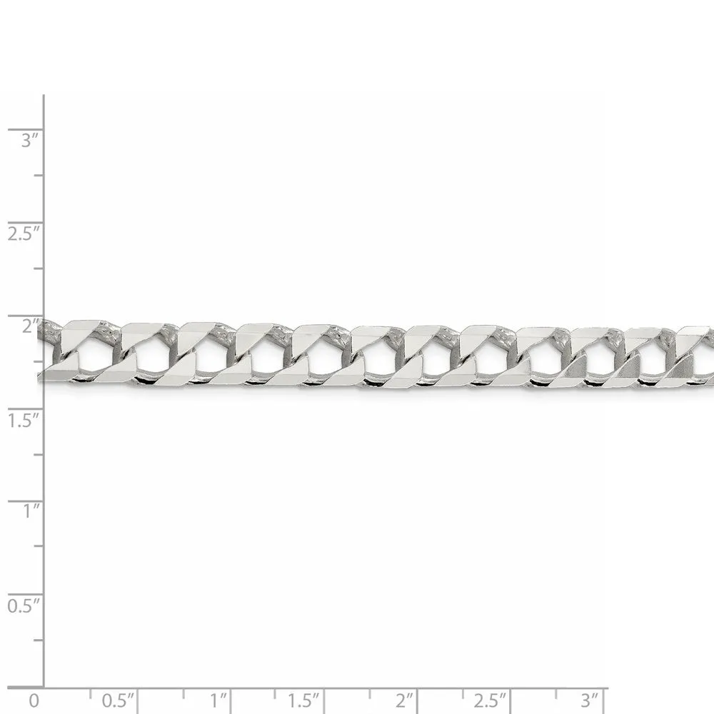 Sterling Silver 8.6mm Flat Open Curb Chain