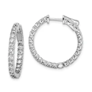 Sterling Silver CZ Hoop Earrings