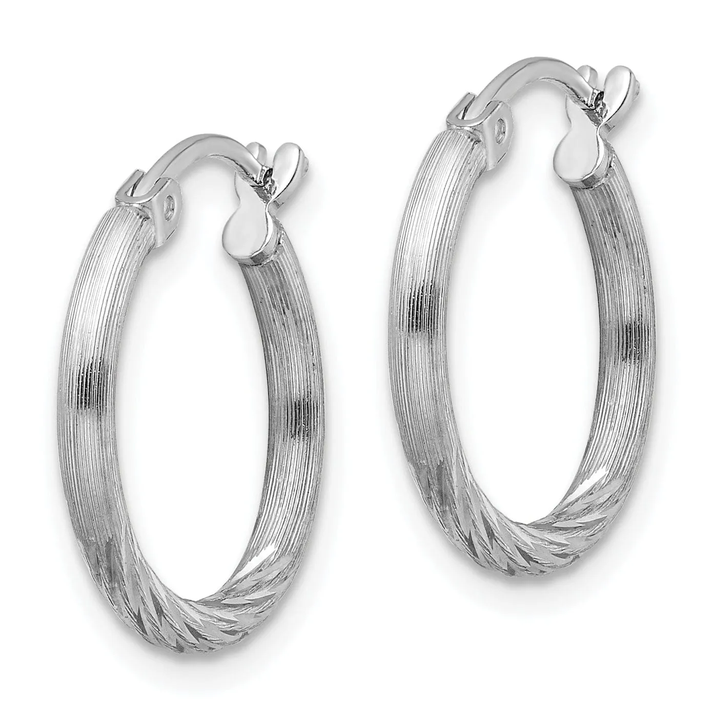 Sterling Silver D.C Hoop Hinged Earrings