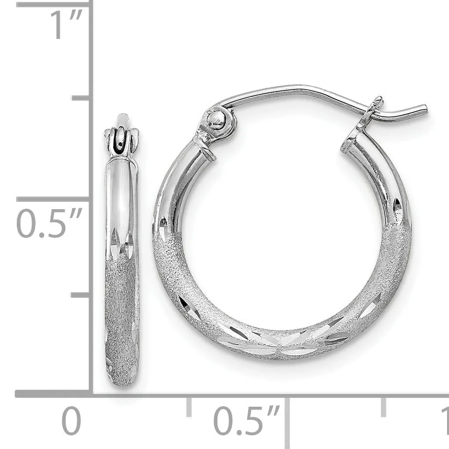 Sterling Silver D.C Hoop Hinged Earrings
