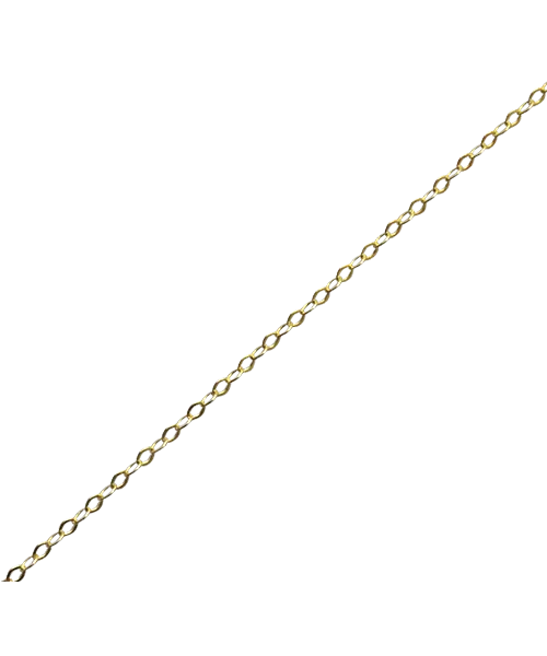 Sterling Silver Fine Flat Link Chain  100 cms