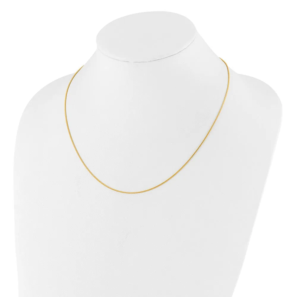 Sterling Silver Gold-plated Adjustable .95mm Snake Chain