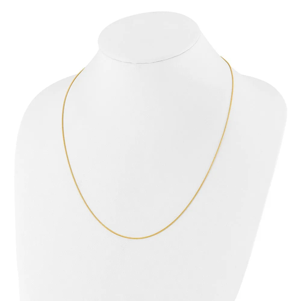 Sterling Silver Gold-plated Adjustable .95mm Snake Chain