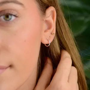 Sterling Silver Hinged Sleeper Hoop Earrings