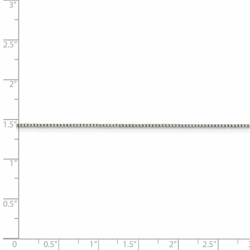 Sterling Silver Rhodium-plated .9mm Box Chain
