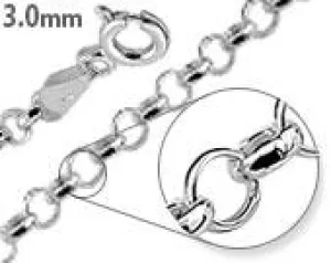 Sterling Silver Rollo Chain 3.0mm
