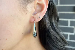 Sterling Silver Tapered Hoops