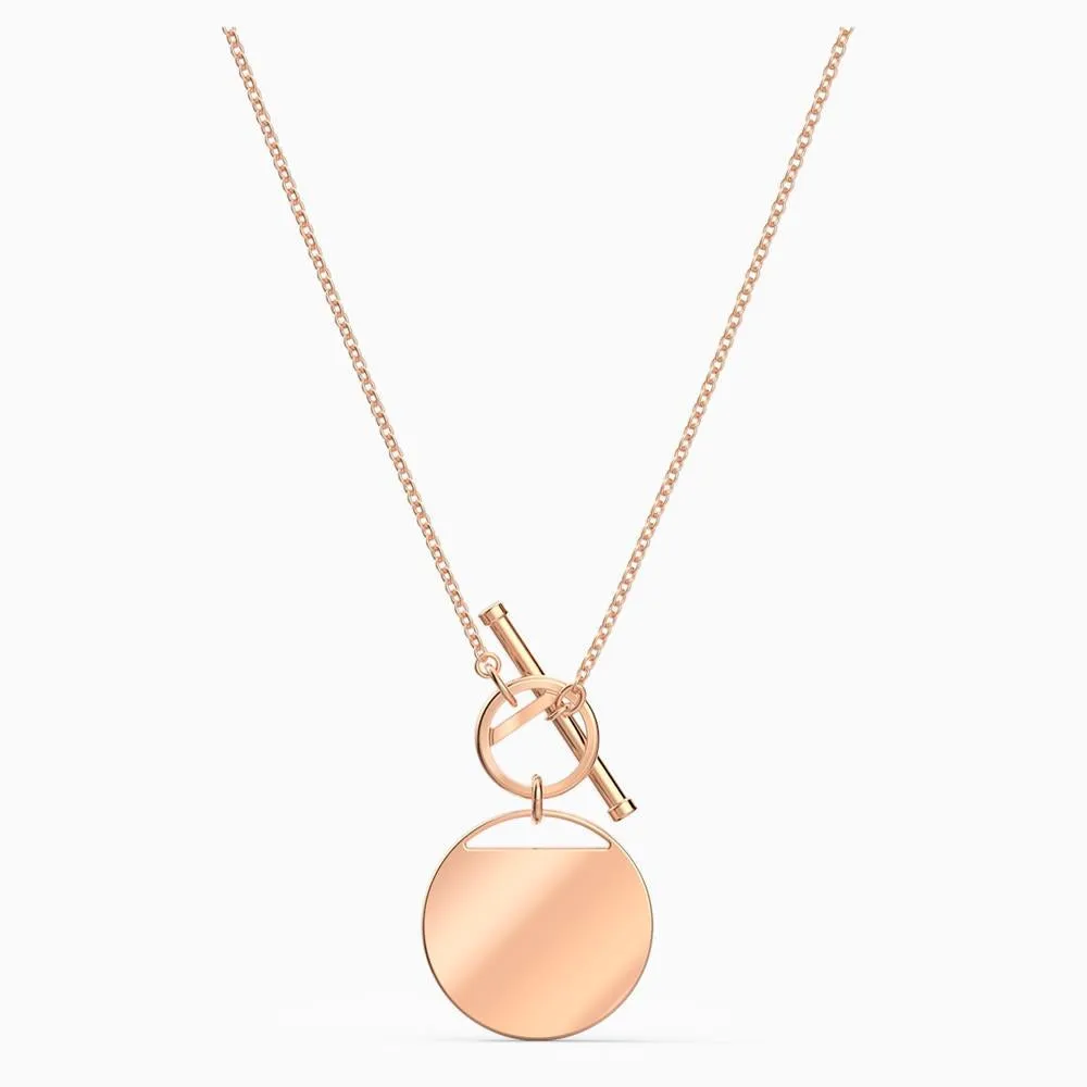 Swarovski Ginger T Bar Necklace White Rose-Gold One Size