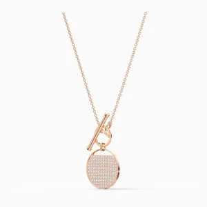 Swarovski Ginger T Bar Necklace White Rose-Gold One Size