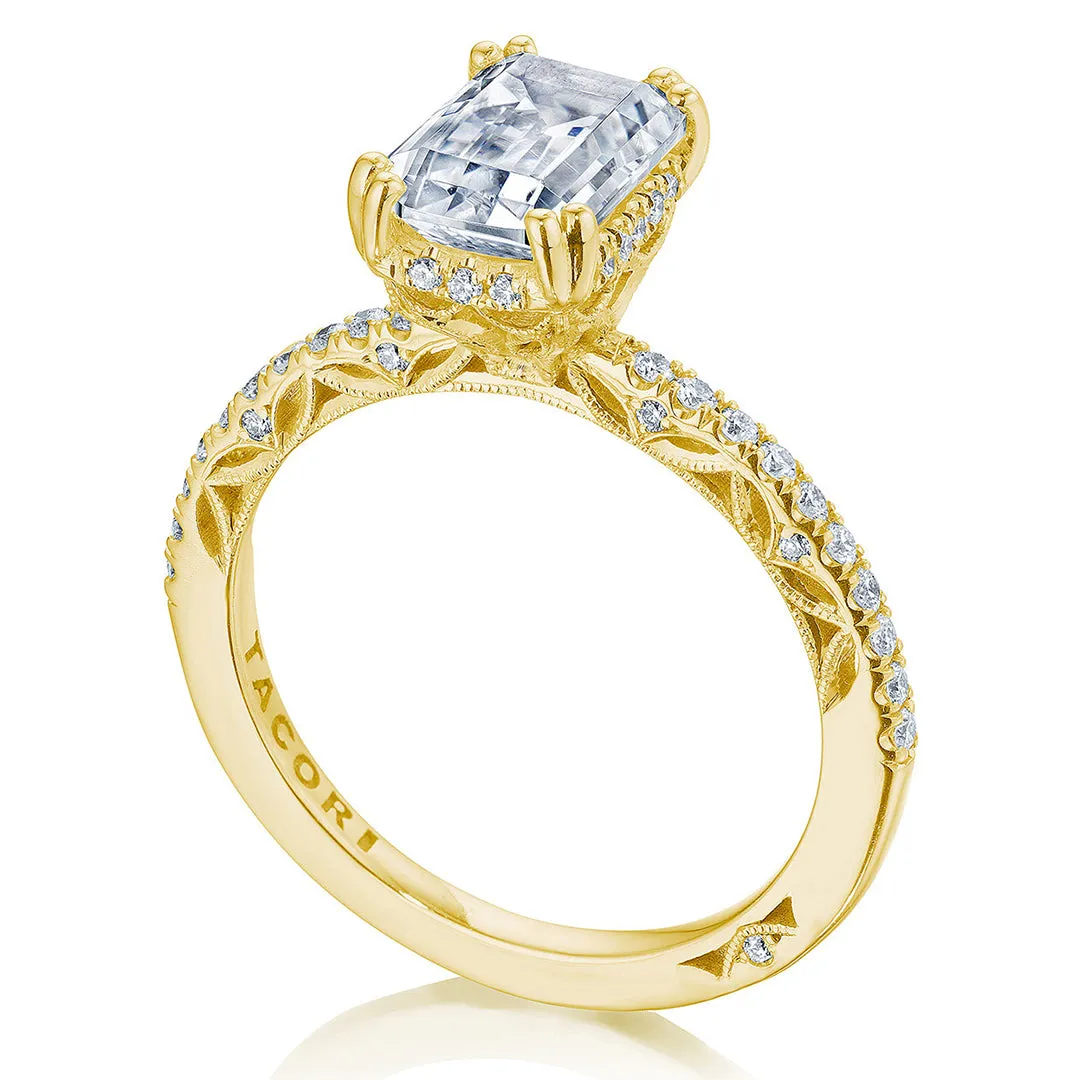 Tacori Solitaire Pave Diamond Engagement Ring